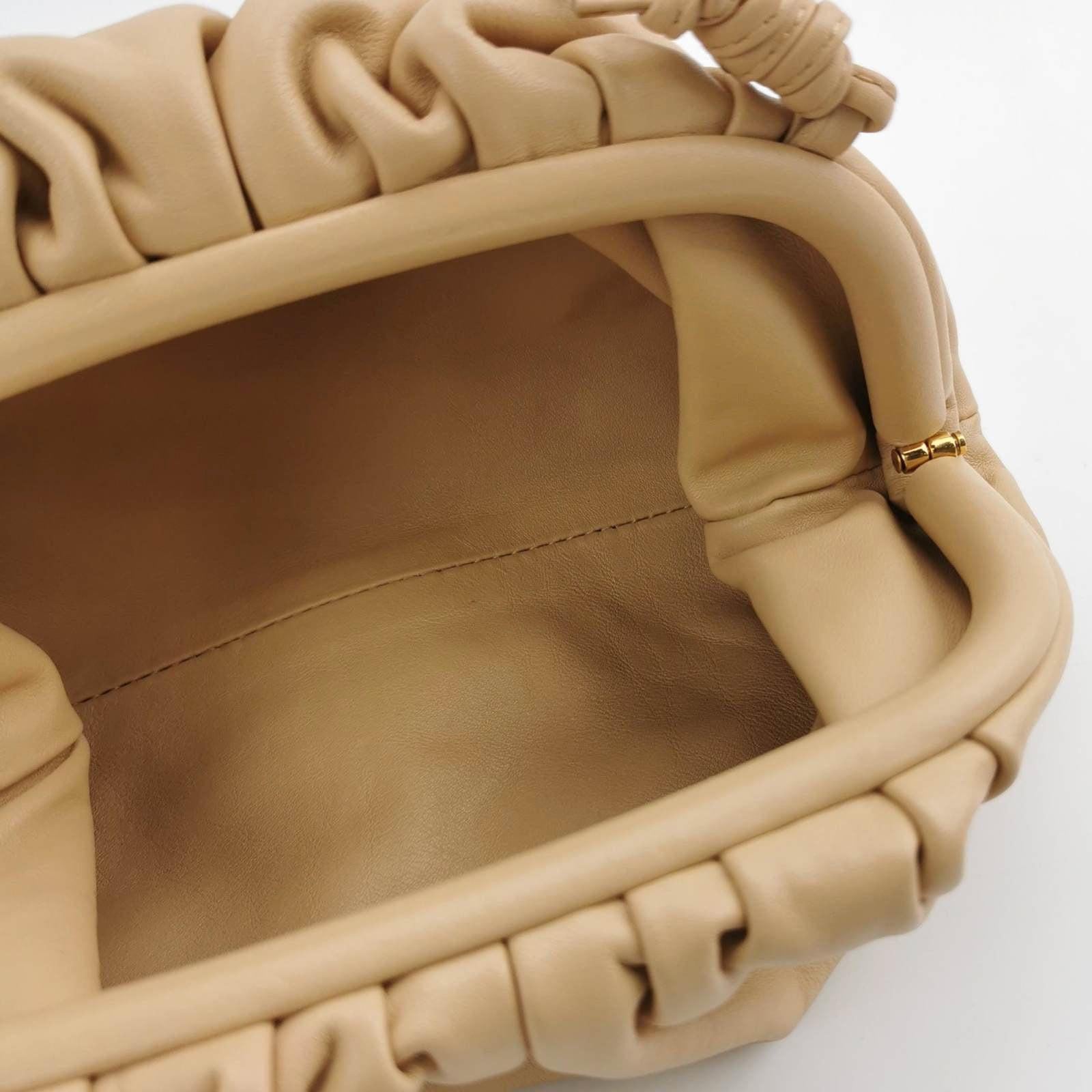 Bottega Veneta Pouch Mini Beige Leather For Sale 2