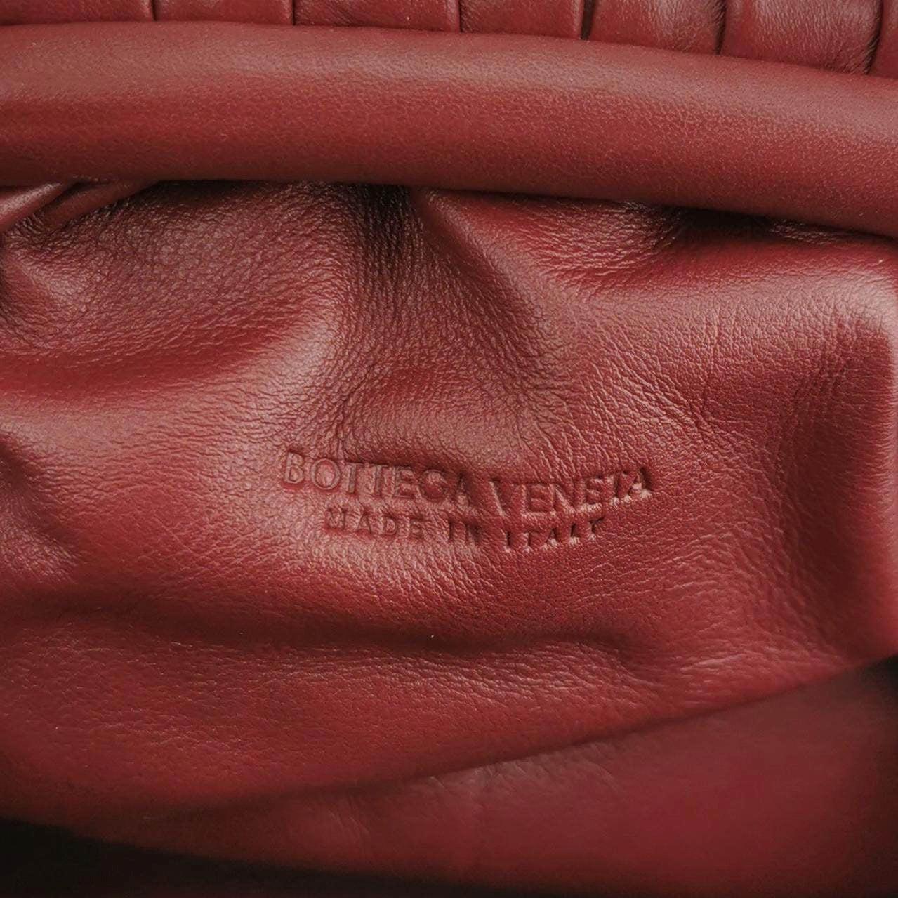 Bottega Veneta Pouch Mini Burgundy Leather For Sale 2