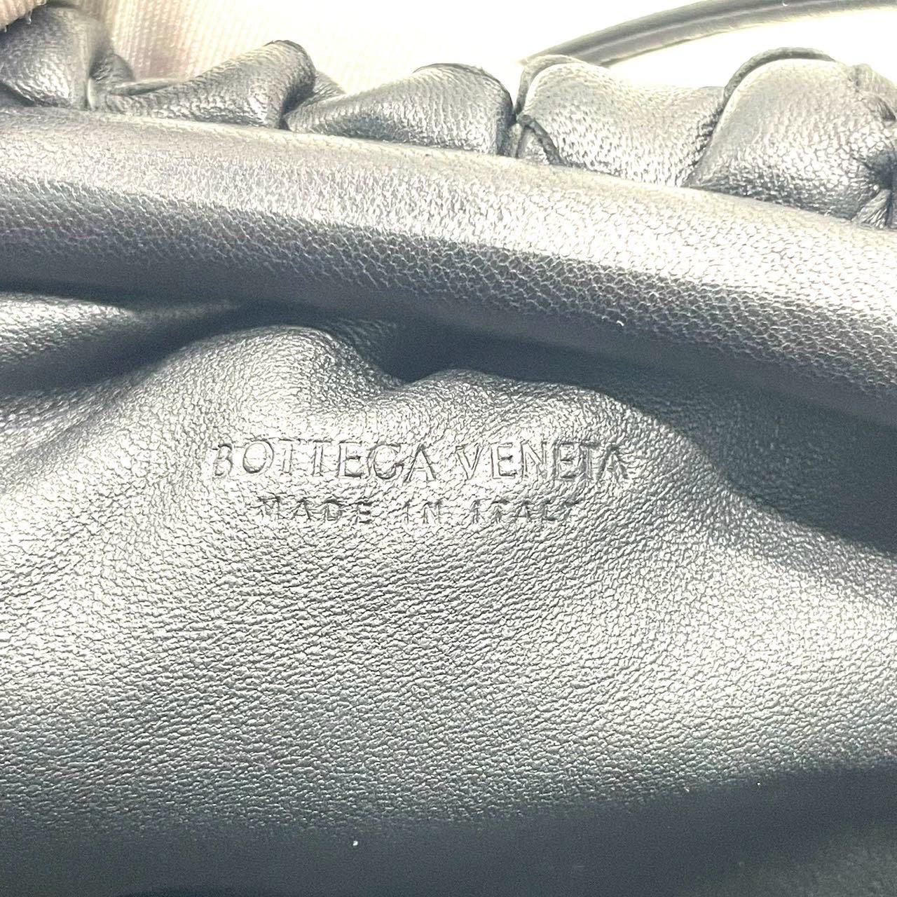 Bottega Veneta Pouch Mini Intrecciato Black Lambskin Leather Crossbody Bag 8