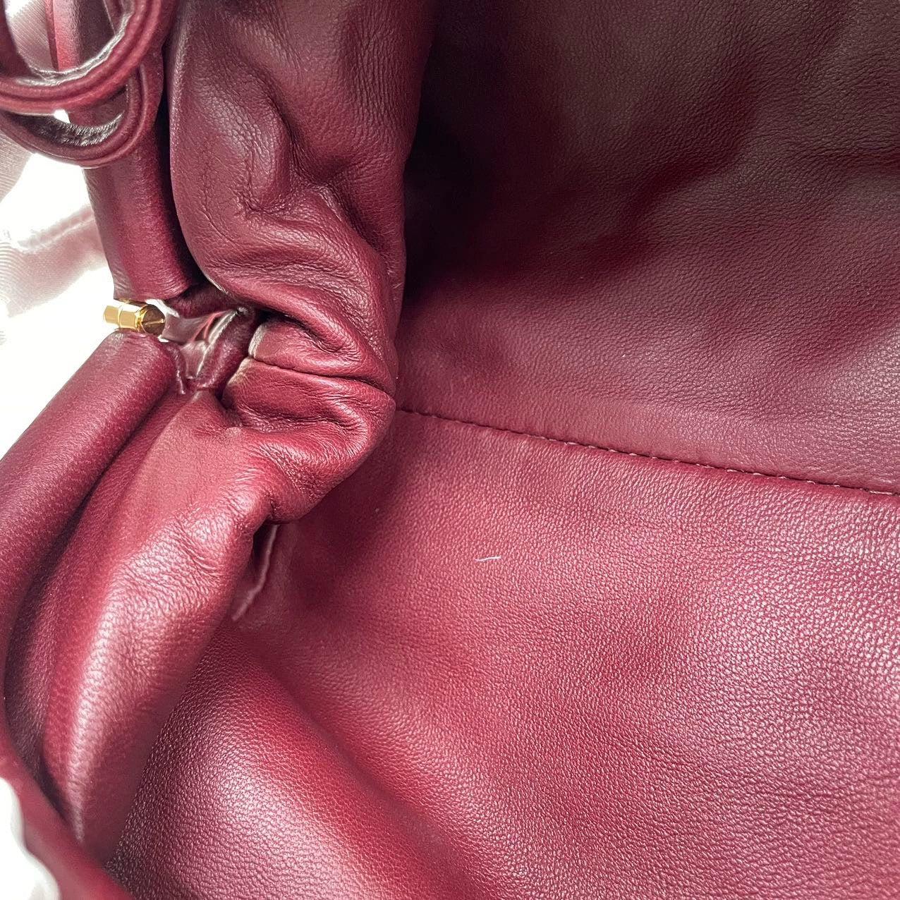 Bottega Veneta Pouch Mini Intrecciato Burgundy Leather Crossbody Bag 14
