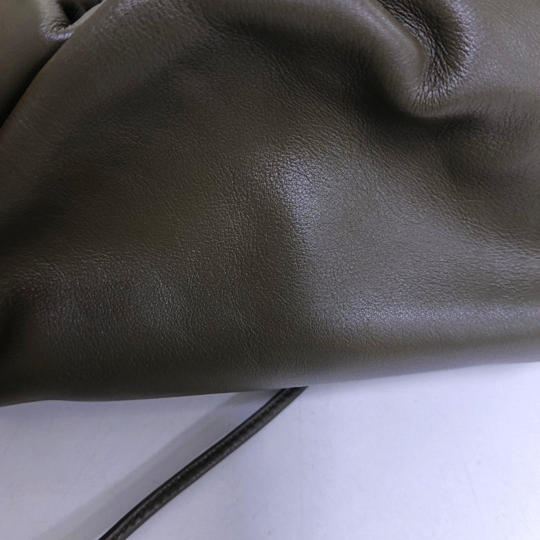 Bottega Veneta Pouch Mini Khaki Dark Green Lambskin Leather Crossbody Bag For Sale 1