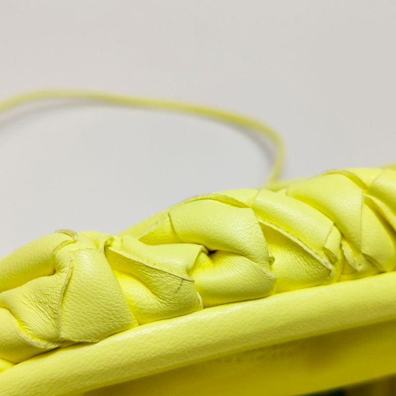 Bottega Veneta Pouch Mini Leather Lemon Yellow For Sale 7