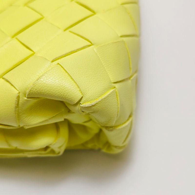 Bottega Veneta Pouch Mini Leather Lemon Yellow For Sale 8