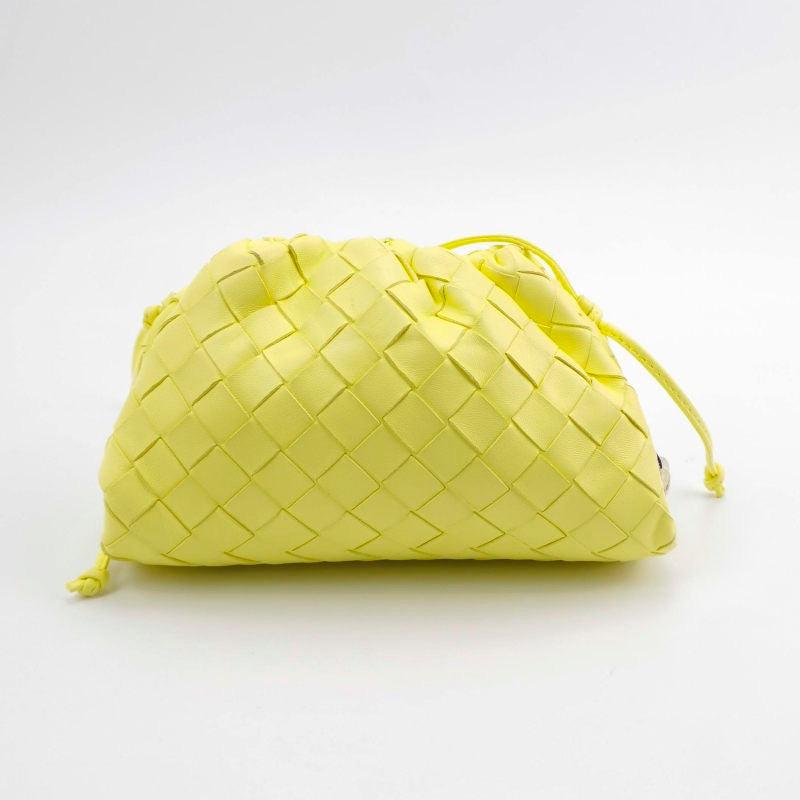 Women's Bottega Veneta Pouch Mini Leather Lemon Yellow For Sale