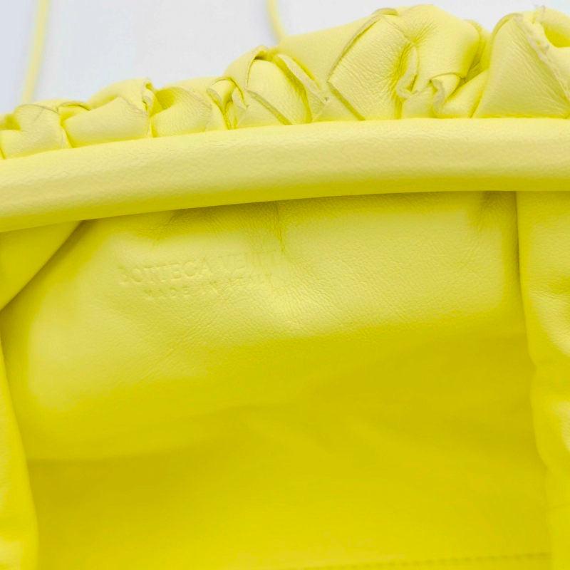 Bottega Veneta Pouch Mini Leather Lemon Yellow For Sale 1