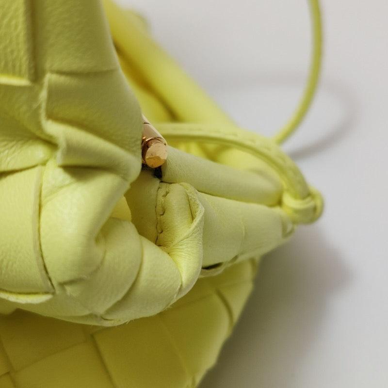 Bottega Veneta Pouch Mini Leather Lemon Yellow For Sale 5