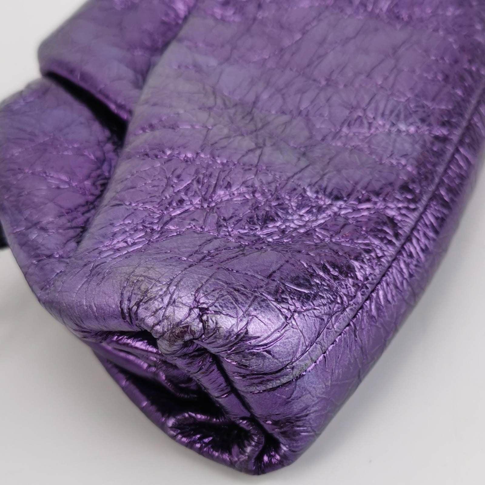 Bottega Veneta Pouch Mini Metallic Purple Leather 6