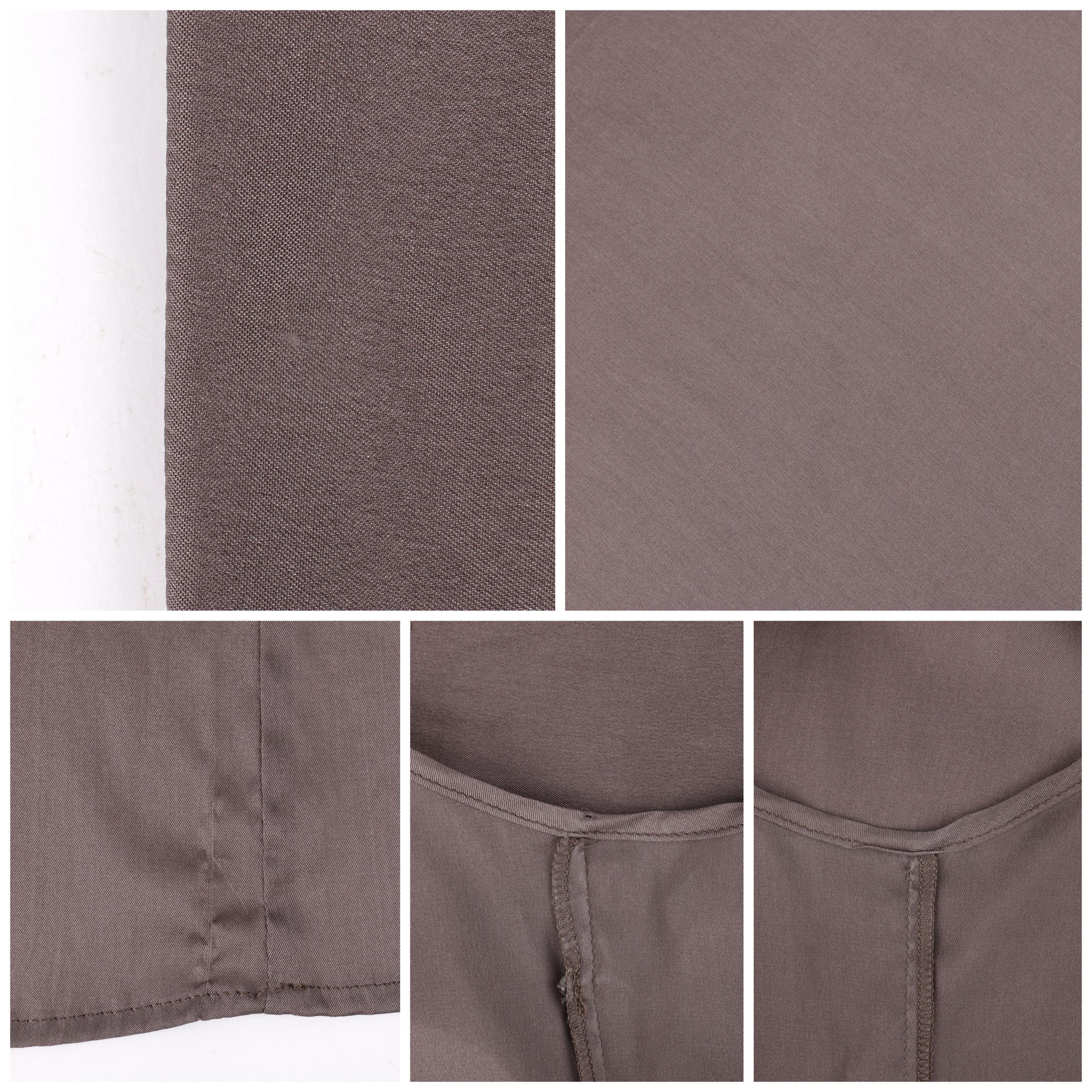 BOTTEGA VENETA Pre Fall 2013 Gray Purple Silk Tie Front Cap Sleeve Blouse Top  1