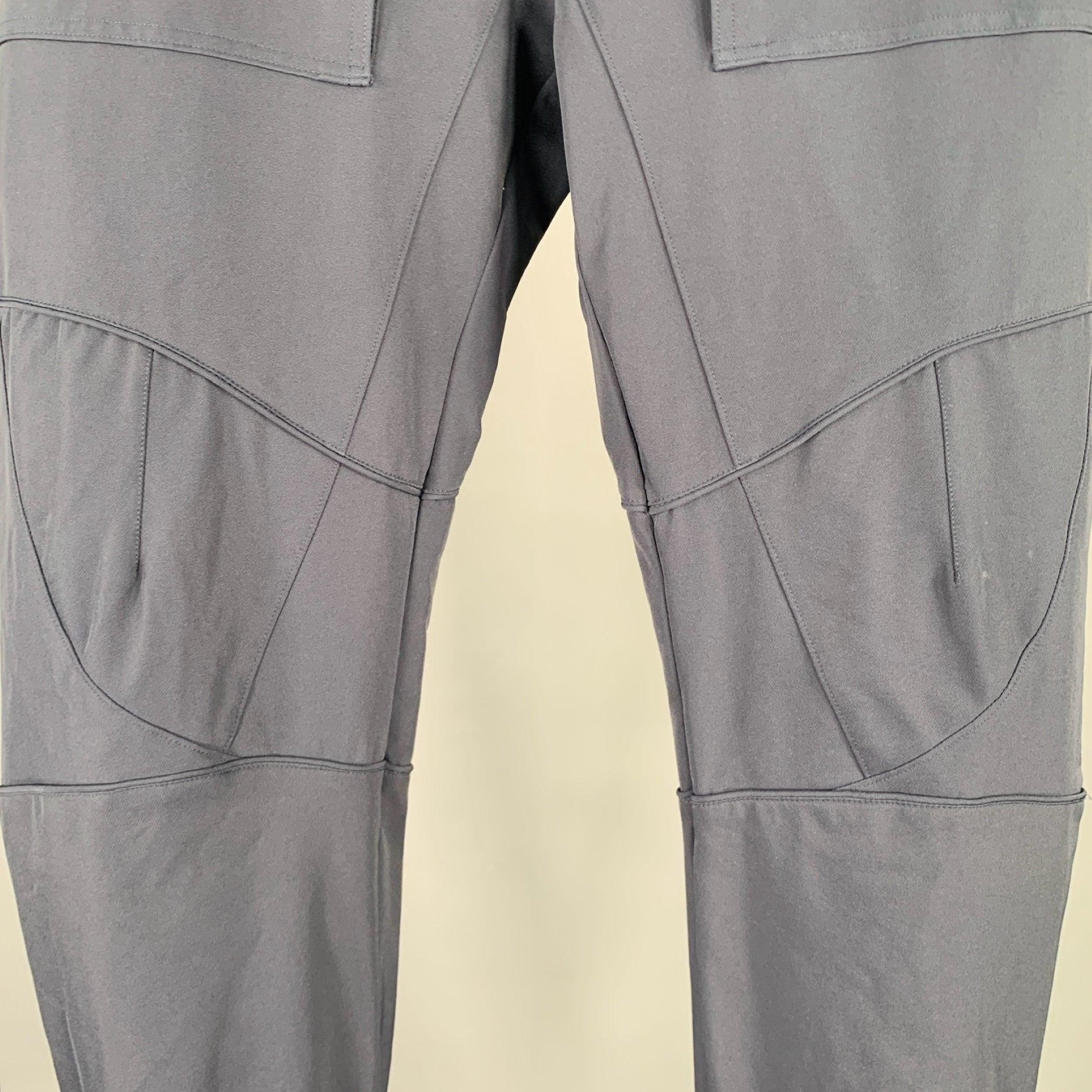 Black BOTTEGA VENETA Pre-Fall 2019 Size 32 Navy Polyamide Blend Casual Pants