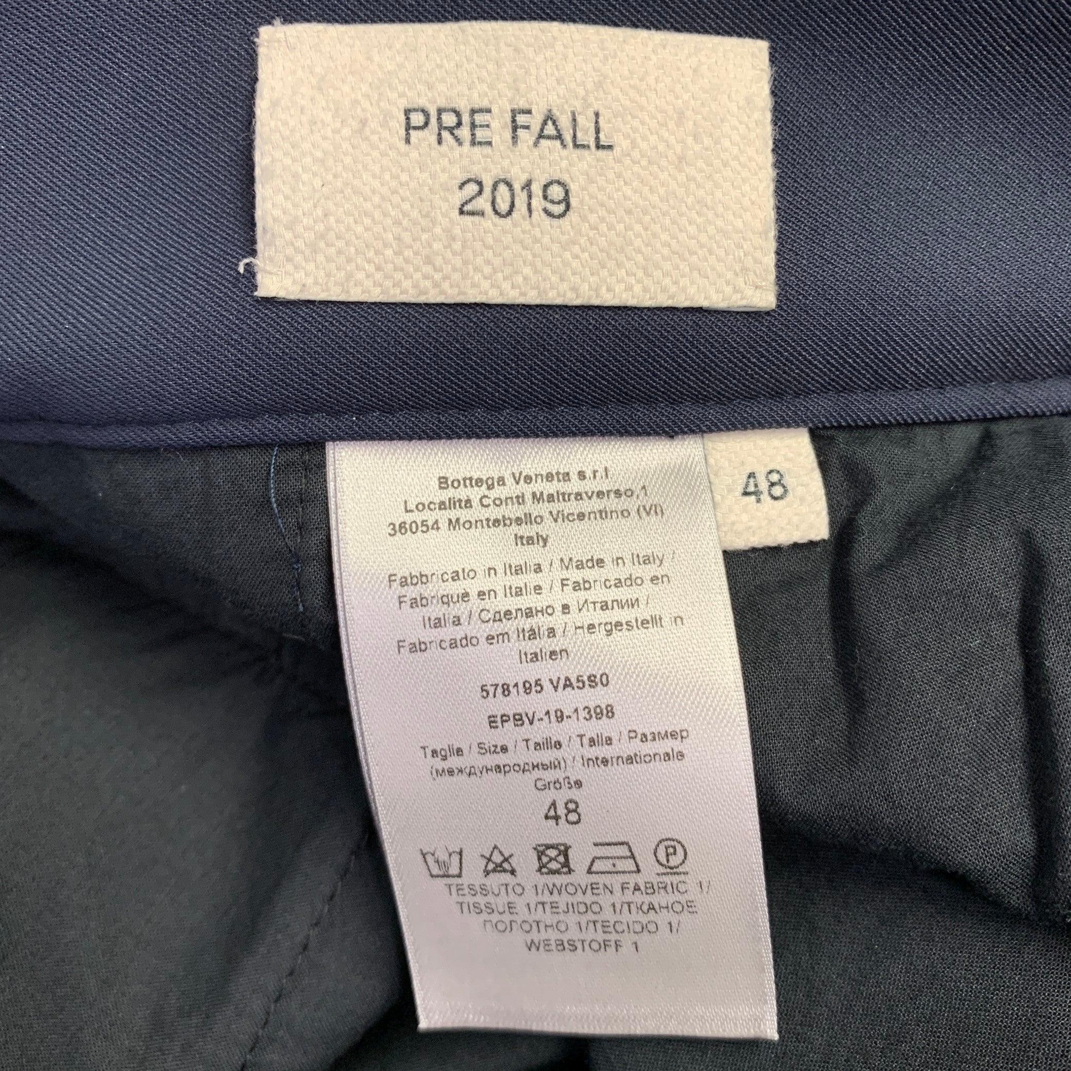 BOTTEGA VENETA Pre-Fall 2019 Size 32 Navy Polyamide Blend Casual Pants 1
