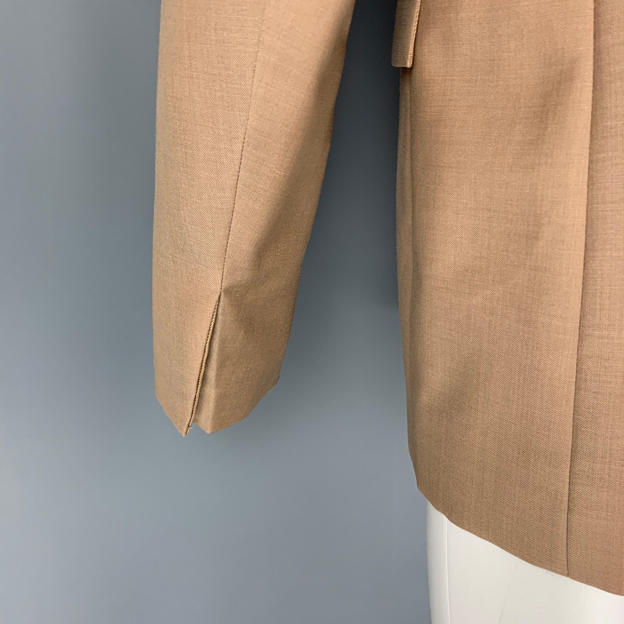 BOTTEGA VENETA Pre-Fall 2019 Size 40 Khaki Mohair Wool Notch Lapel Sport Coat In Excellent Condition In San Francisco, CA