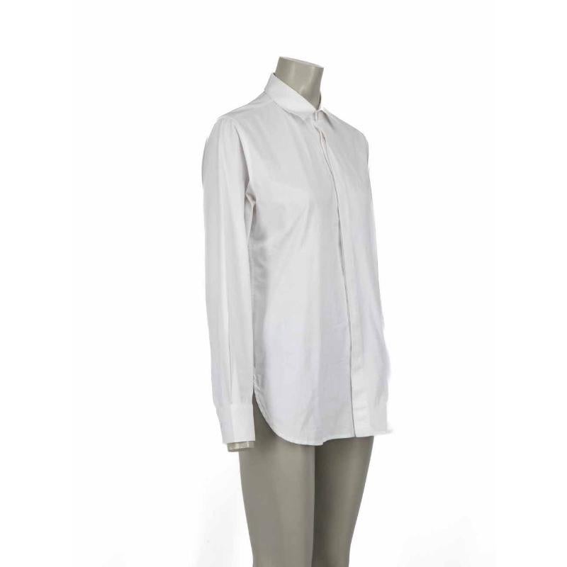 CONDITION is Good. General wear to shirt is evident. Moderate signs of wear to the front, back, sleeves and collar with discoloured marks on this used Bottega Veneta designer resale item.
 
Details
Pre Fall 2019
White
Cotton
Shirt
Long