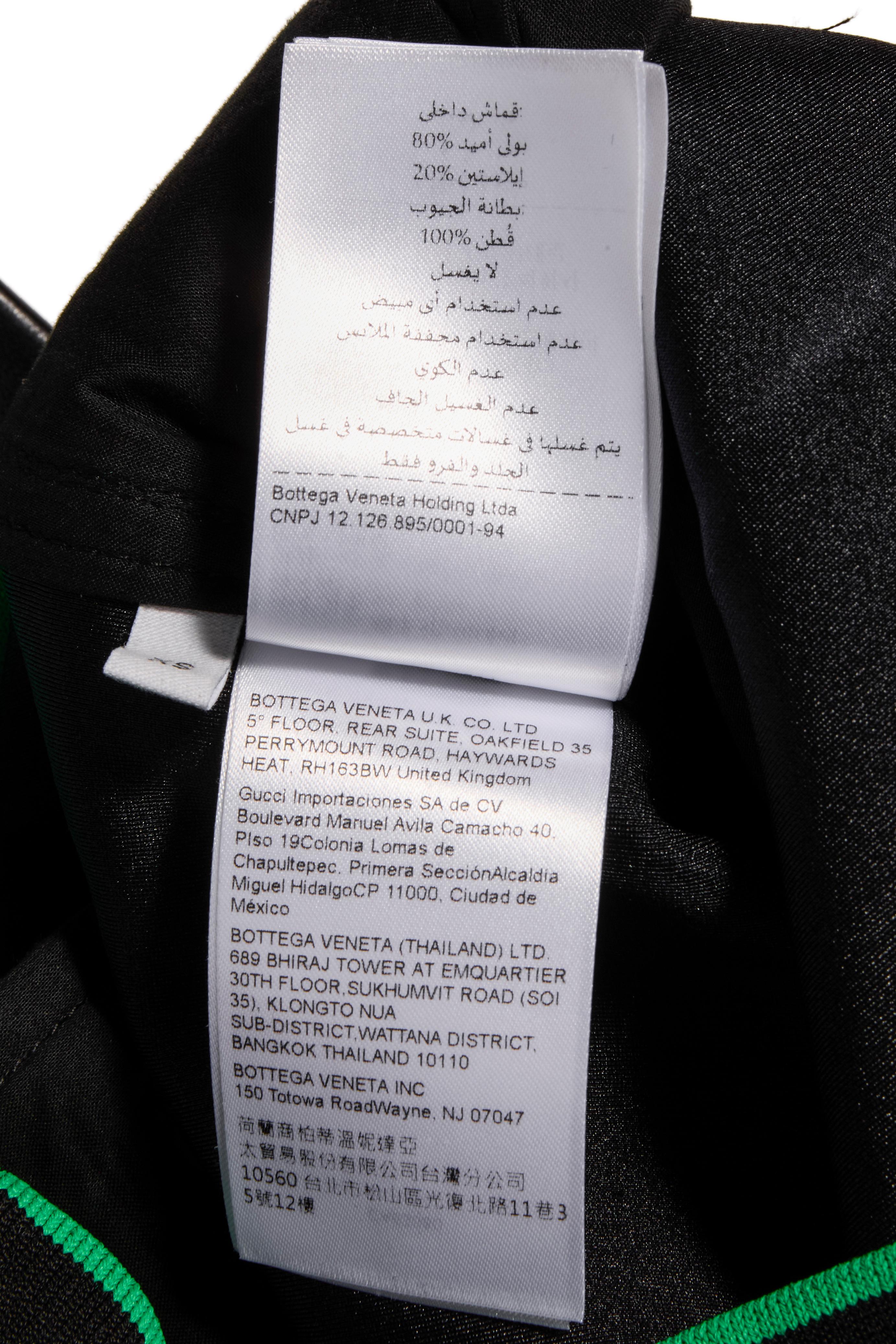 Bottega Veneta Pre-Fall 2021 Pantalones de pata ancha en piel de cordero negra XS en venta 7