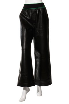 Bottega Veneta Pre-Fall 2021 Black Lambskin Wide-Leg Pants XS