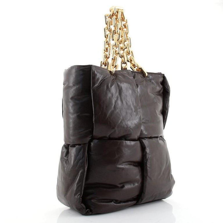 Bottega Puffy Chain Tote Padded Maxi Intrecciato Leather at 1stDibs