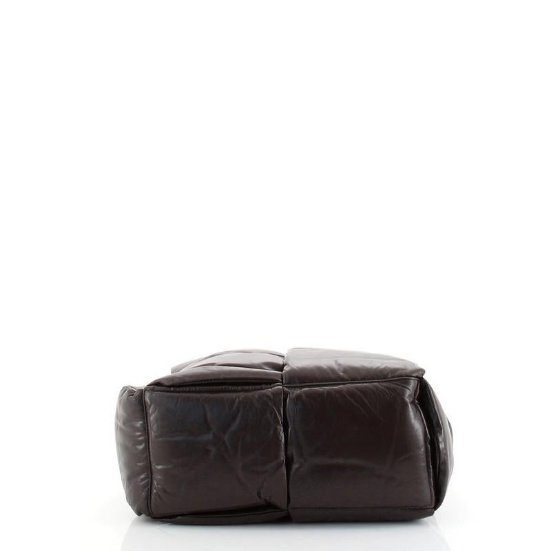 Black Bottega Veneta Puffy Chain Tote Padded Maxi Intrecciato Leather