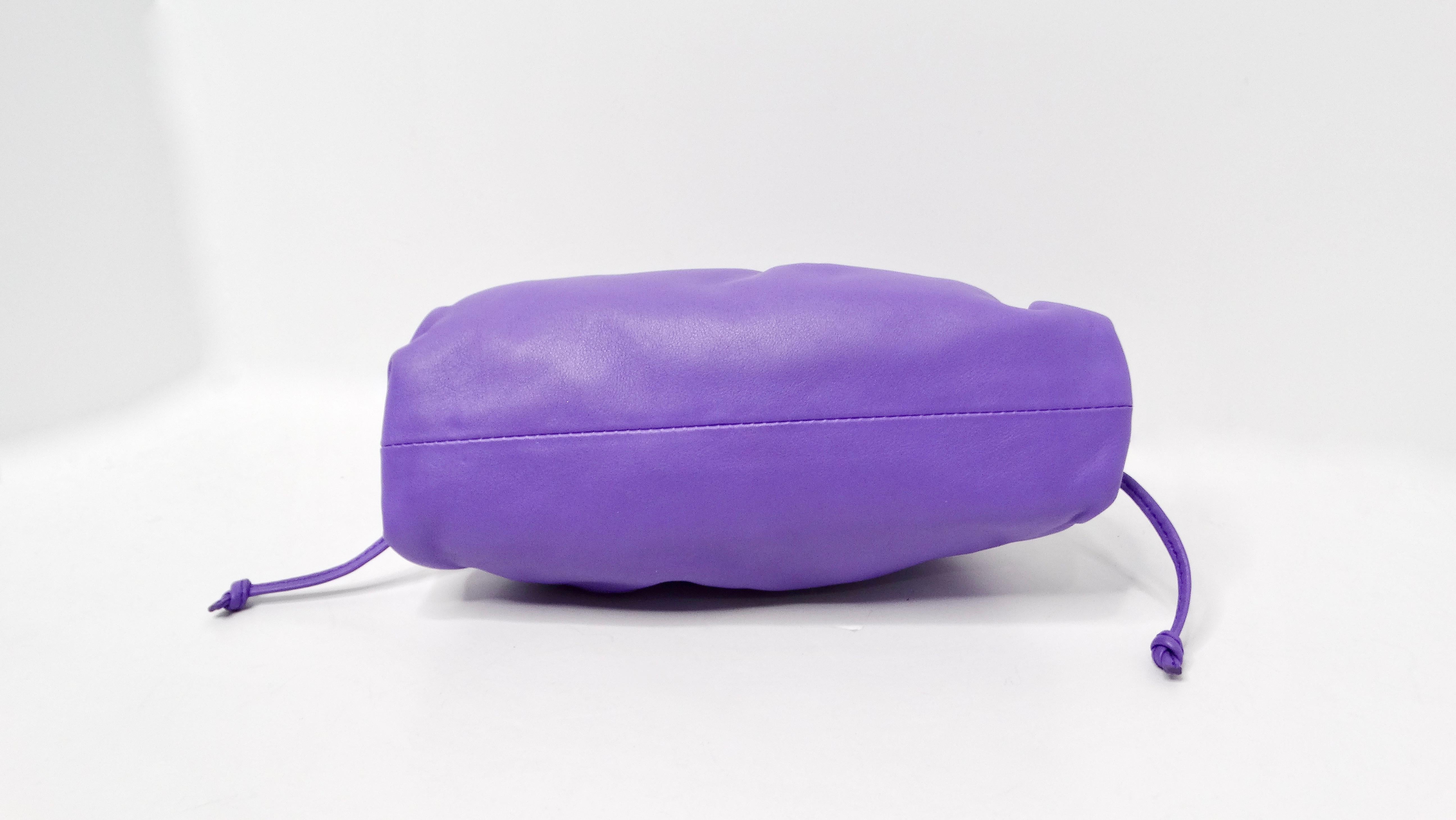 Women's Bottega Veneta Purple Butter Calfskin Mini Pouch Crossbody Bag For Sale