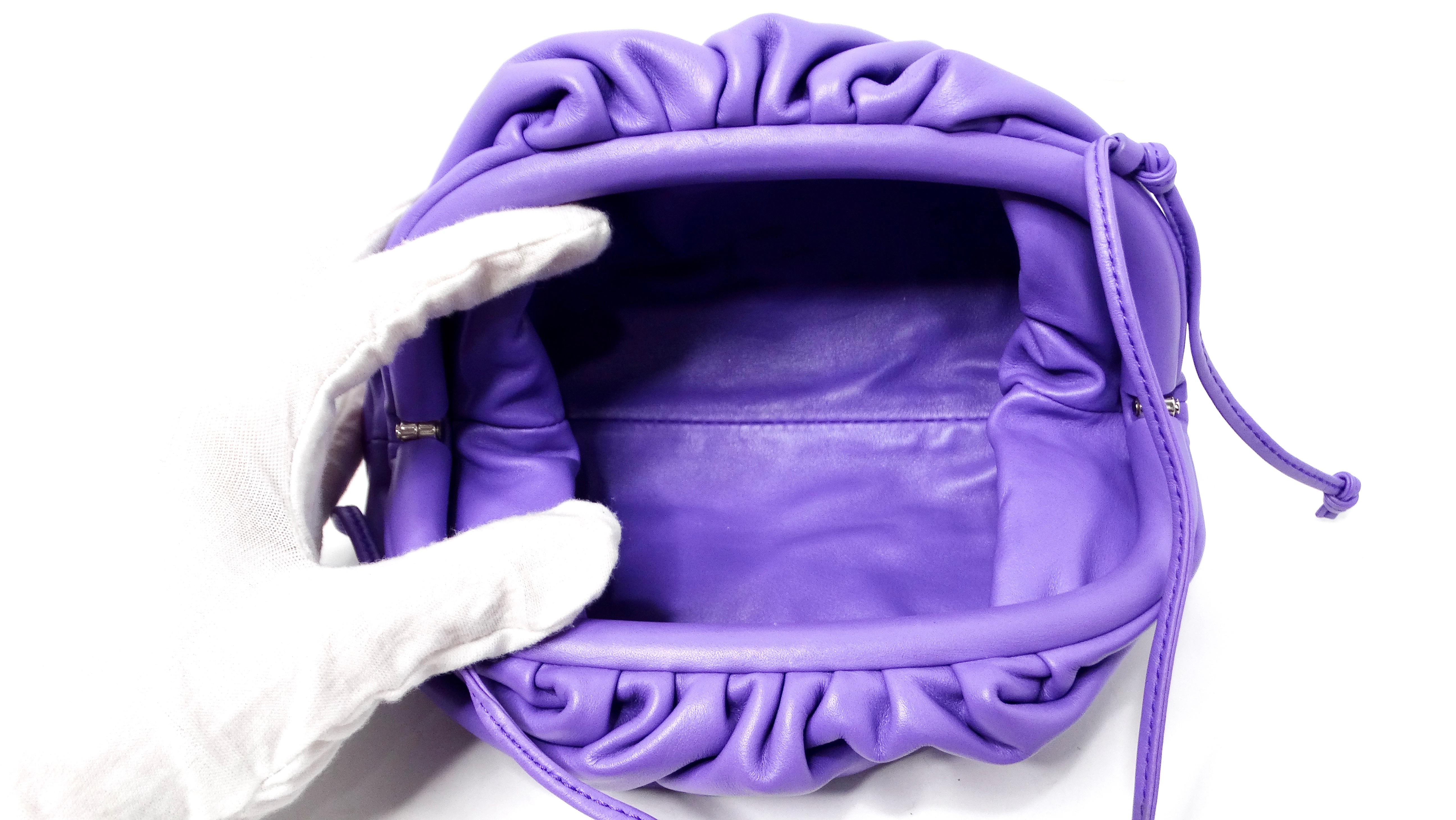 Bottega Veneta Purple Butter Calfskin Mini Pouch Crossbody Bag For Sale 1