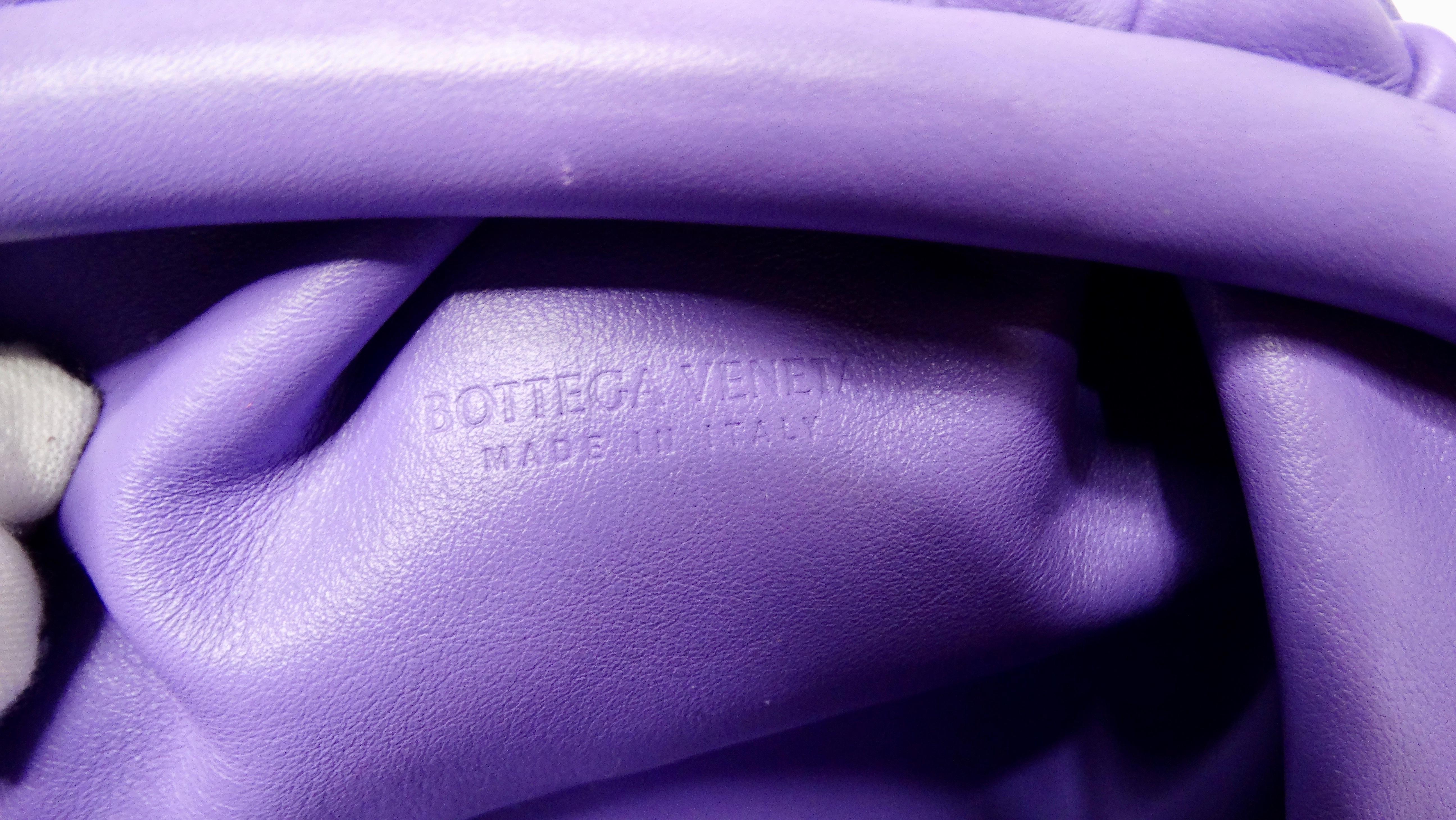 Bottega Veneta Purple Butter Calfskin Mini Pouch Crossbody Bag For Sale 4