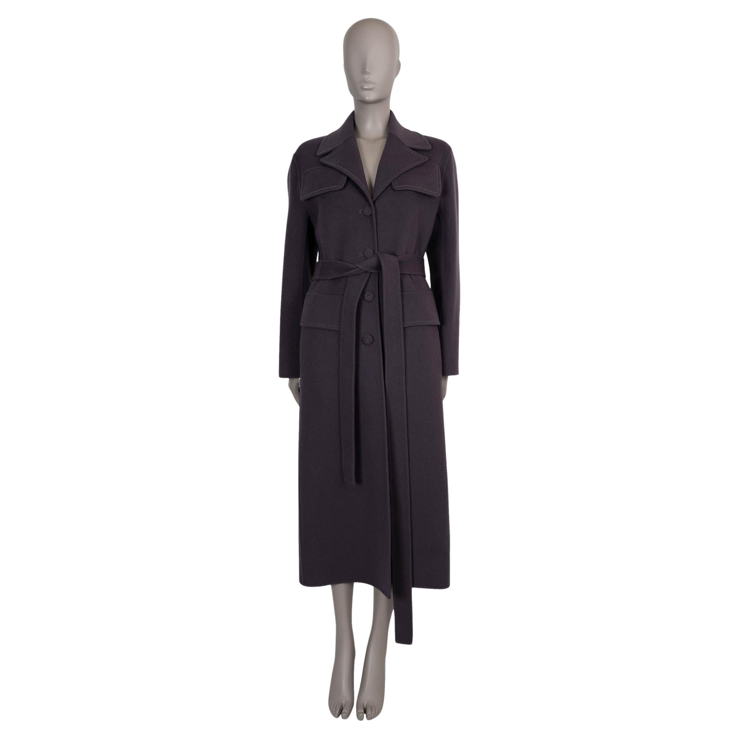 BOTTEGA VENETA purple cashmere 2018 CHAIN TOP STITCH Coat Jacket 40 S en venta