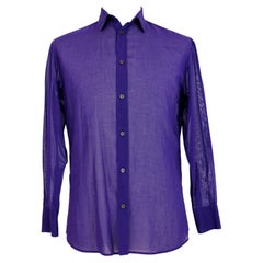 Bottega Veneta Purple Cotton Classic Shirt