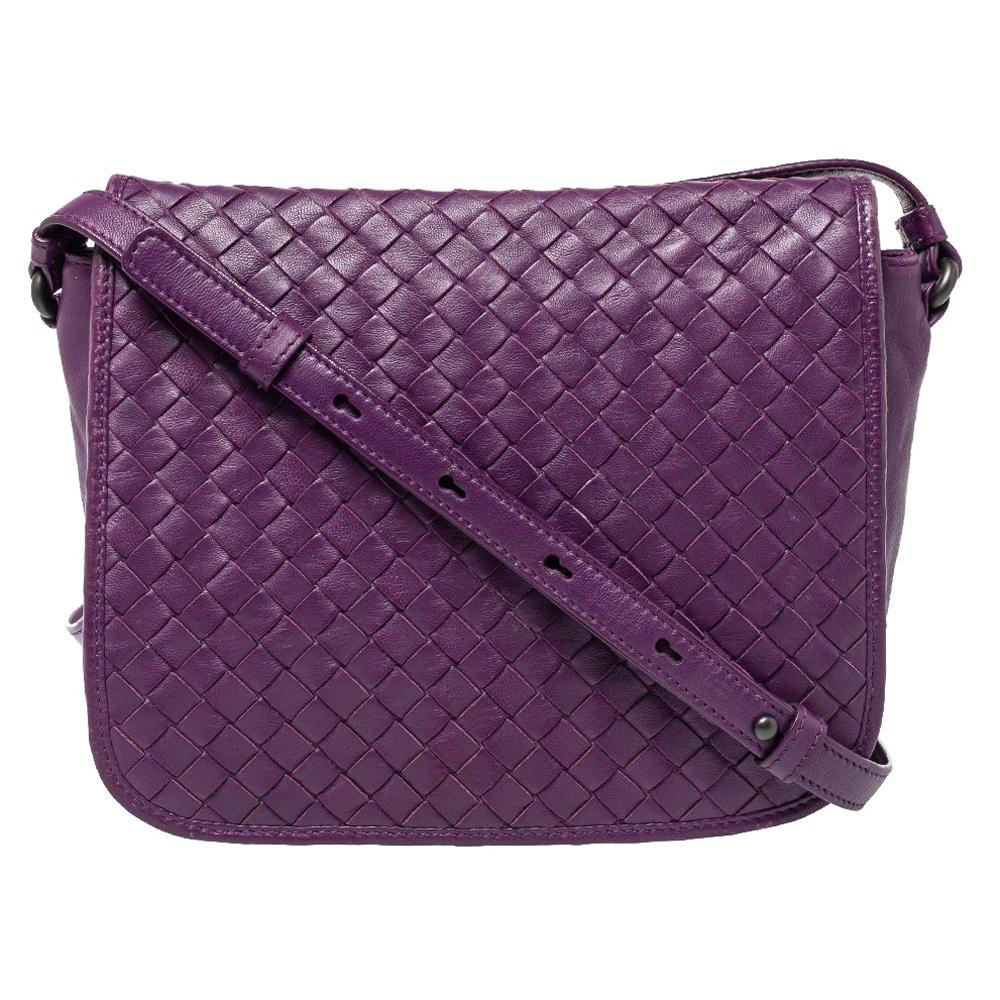 Miu Miu Vintage Bag Crocodile Embossed Purple Handbag With Silver Chain  Strap at 1stDibs