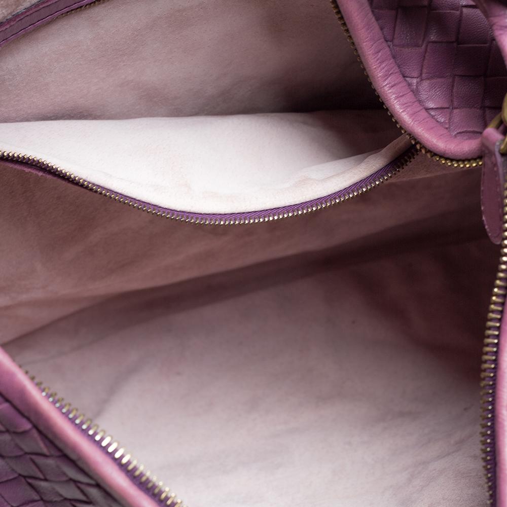 Bottega Veneta Lila Intrecciato Leder Blume Hobo 4