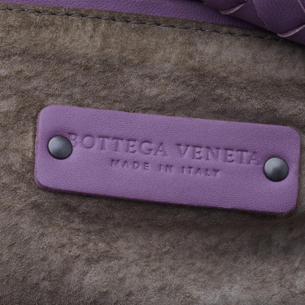 Bottega Veneta Purple Intrecciato Leather Long Strap Crossbody Bag 1