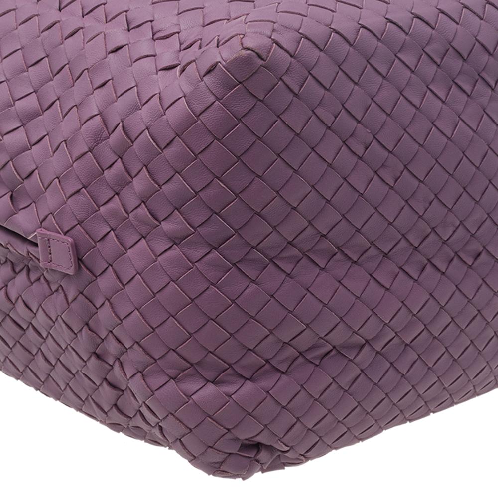 Bottega Veneta Purple Intrecciato Leather Long Strap Crossbody Bag 2