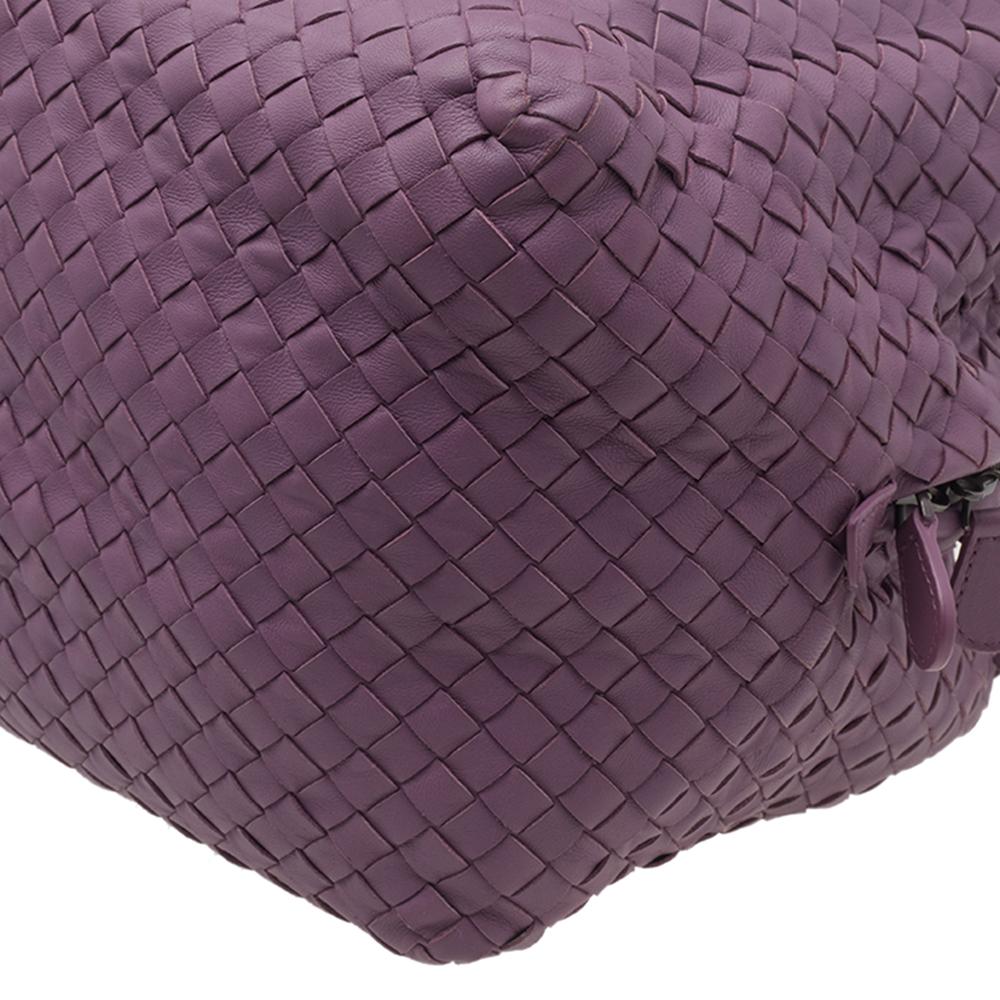 Bottega Veneta Purple Intrecciato Leather Long Strap Crossbody Bag 3