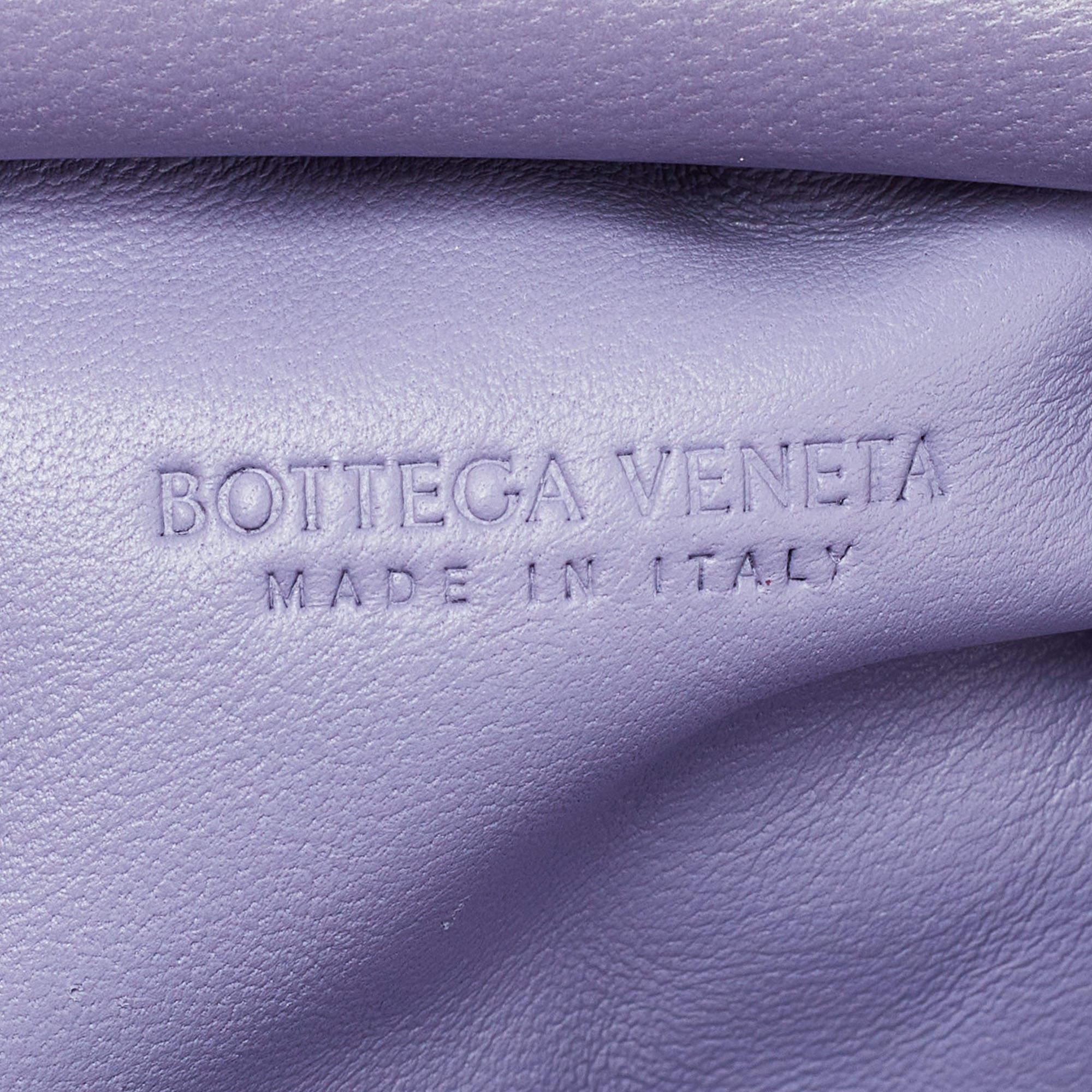 Bottega Veneta Purple Intrecciato Leather Mini The Pouch Bag 1