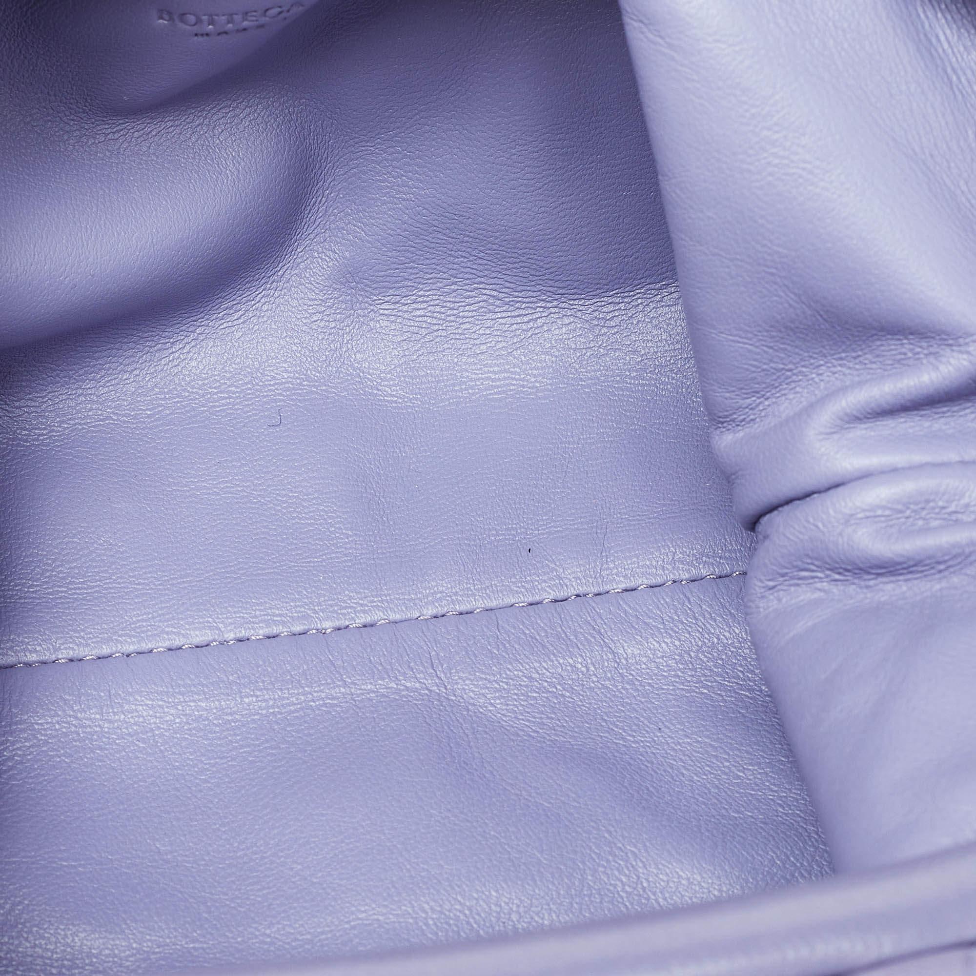 Bottega Veneta Purple Intrecciato Leather Mini The Pouch Bag 4