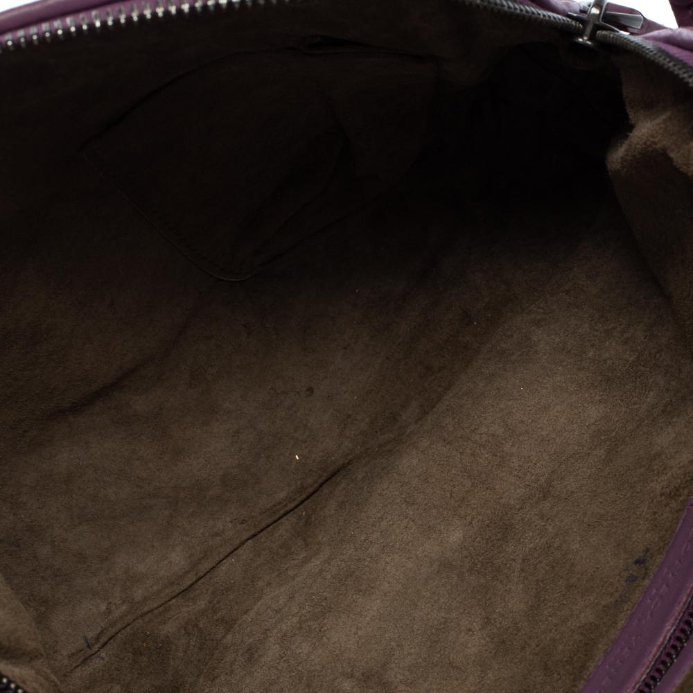 Bottega Veneta Purple Intrecciato Leather Nodini Crossbody Bag 4