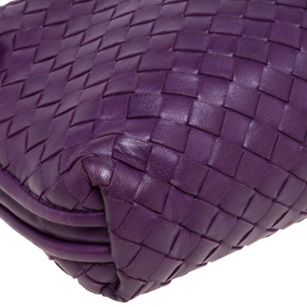 Bottega Veneta Purple Intrecciato Leather Nodini Crossbody Bag 3