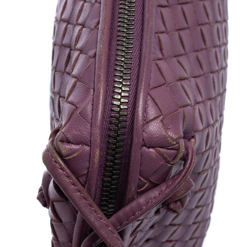 Bottega Veneta Purple Intrecciato Leather Nodini Crossbody Bag 1