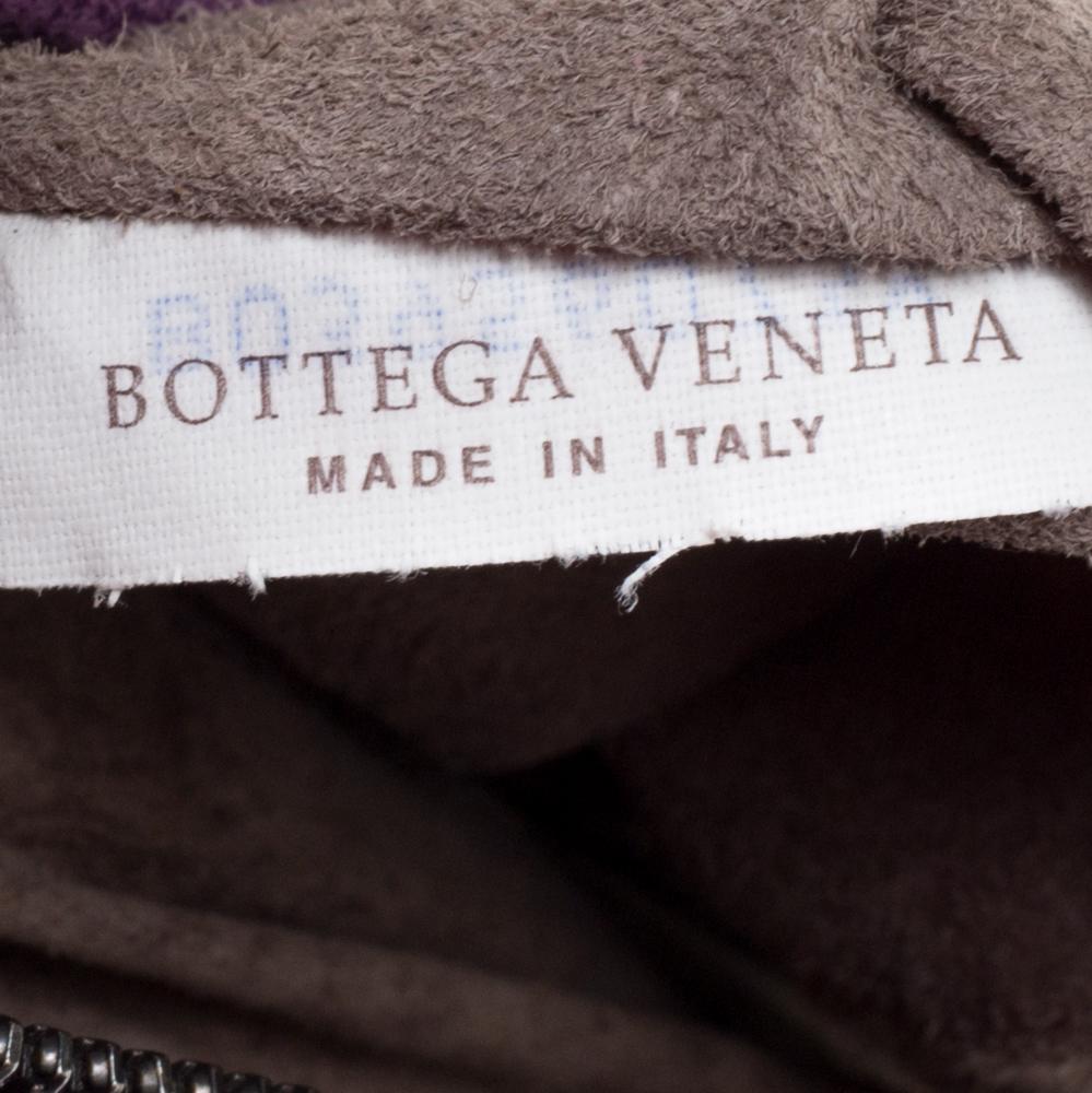 Women's Bottega Veneta Purple Intrecciato Leather Nodini Crossbody Bag