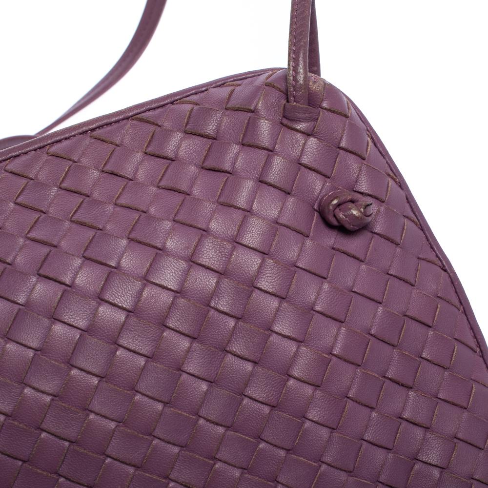 Bottega Veneta Purple Intrecciato Leather Nodini Crossbody Bag 2