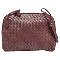 Bottega Veneta Purple Intrecciato Leather Nodini Crossbody Bag