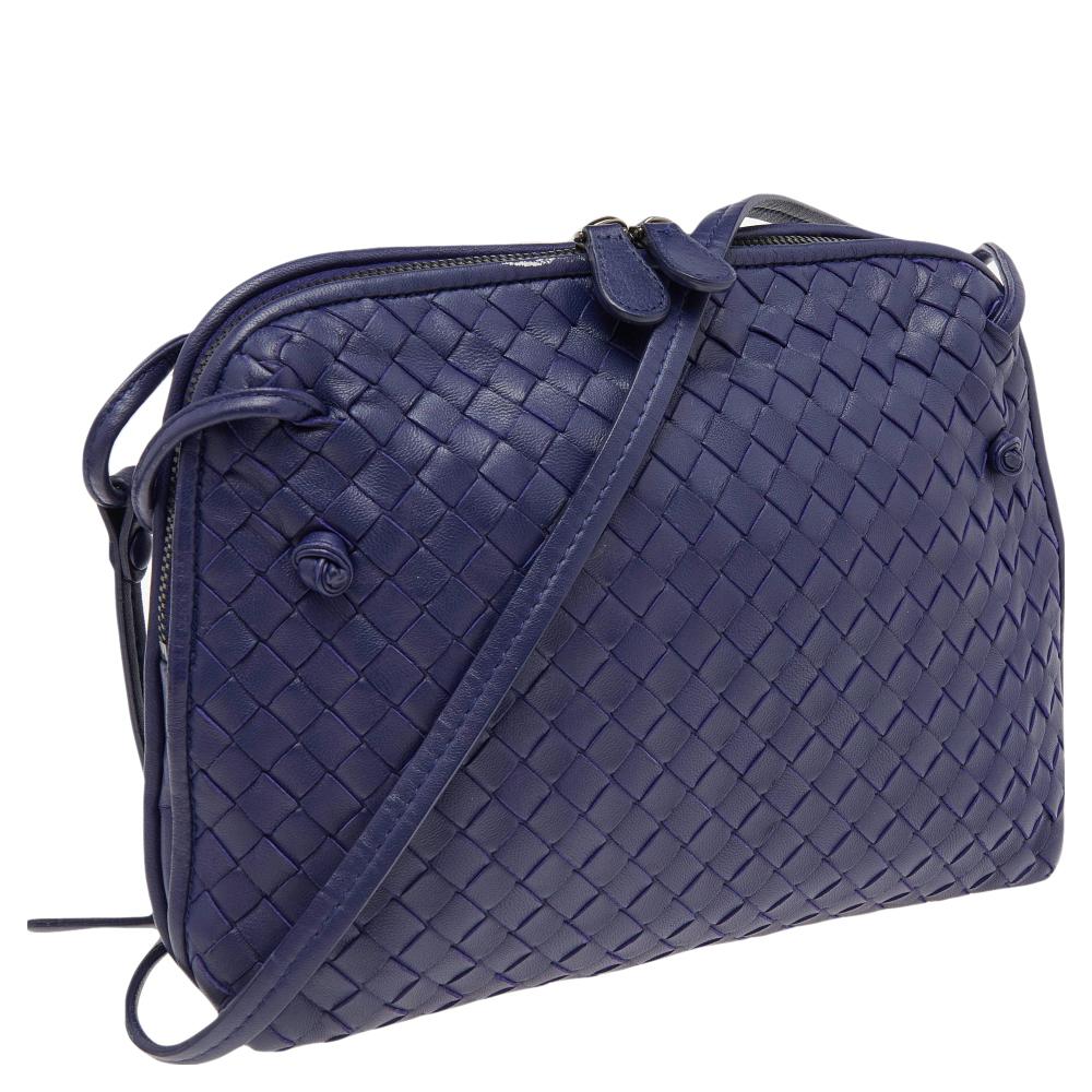 Bottega Veneta Purple Intrecciato Leather Nodini Shoulder Bag 7