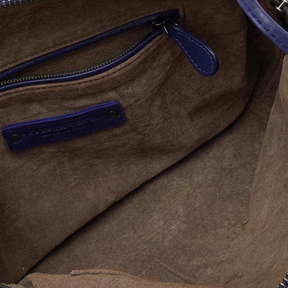 Bottega Veneta Purple Intrecciato Leather Nodini Shoulder Bag In Good Condition In Dubai, Al Qouz 2