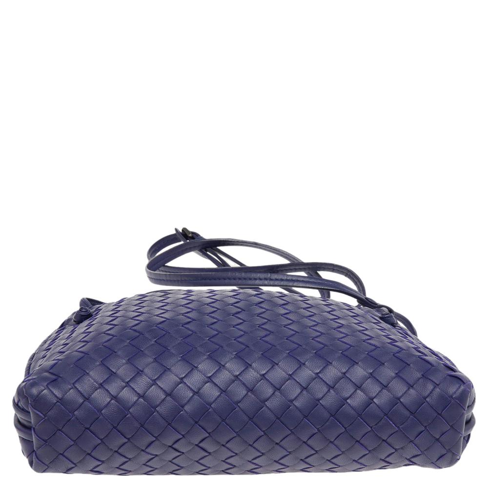 Bottega Veneta Purple Intrecciato Leather Nodini Shoulder Bag 2