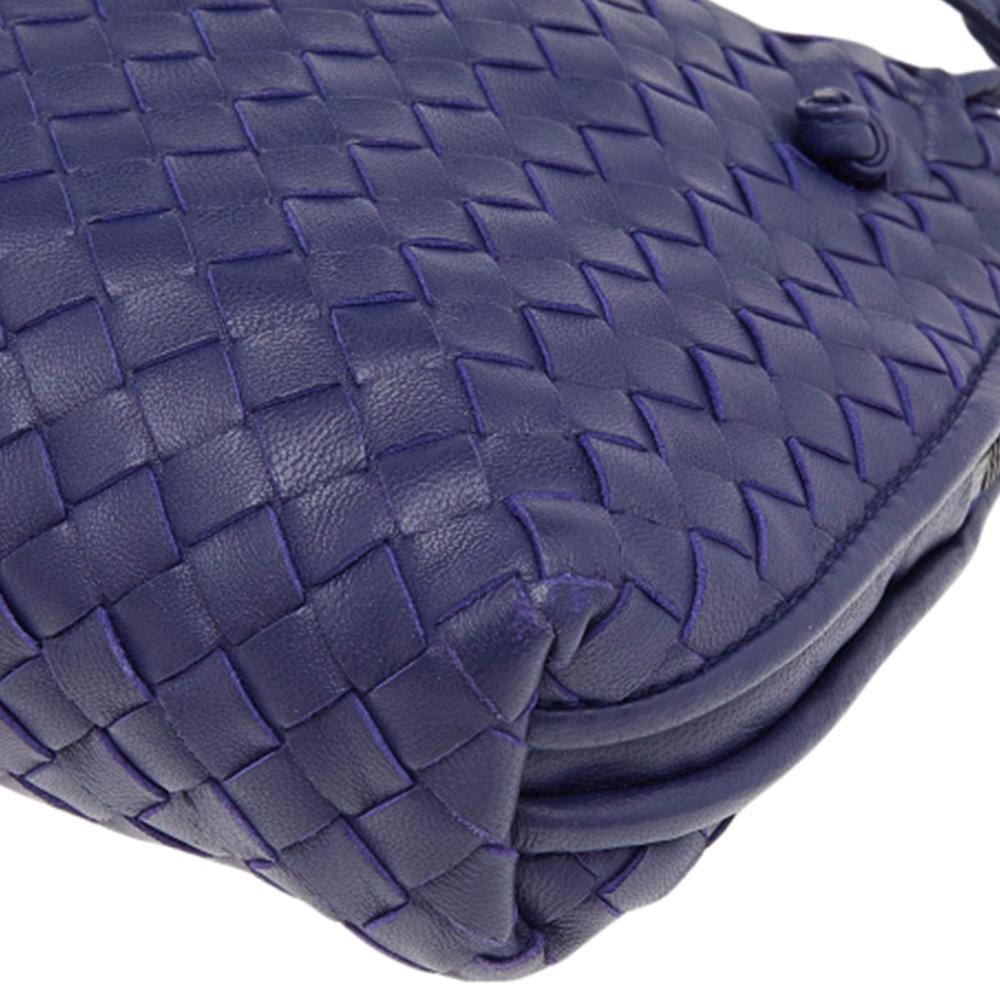 Bottega Veneta Purple Intrecciato Leather Nodini Shoulder Bag 3