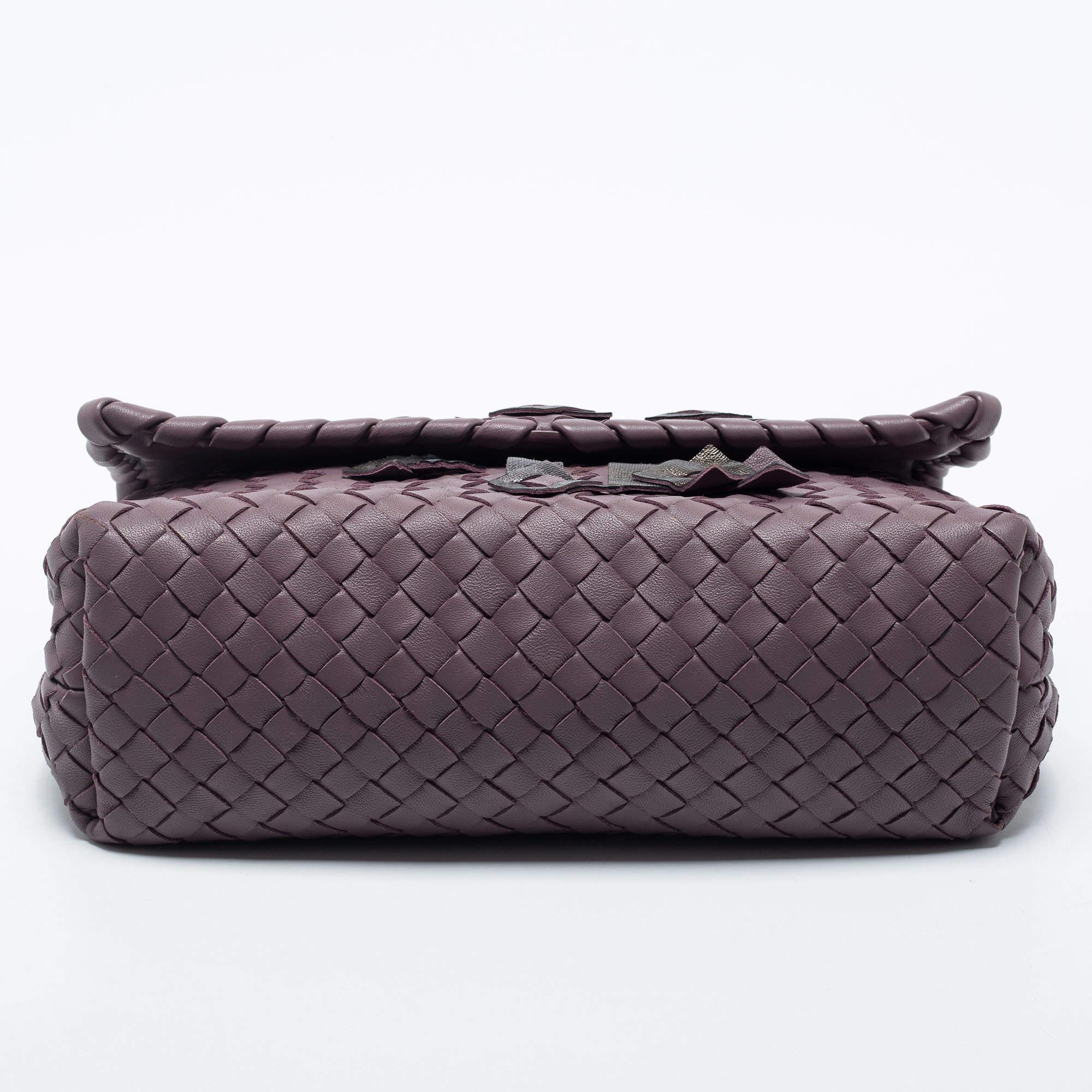 Bottega Veneta Purple Intrecciato Leather Olimpia Shoulder Bag 1