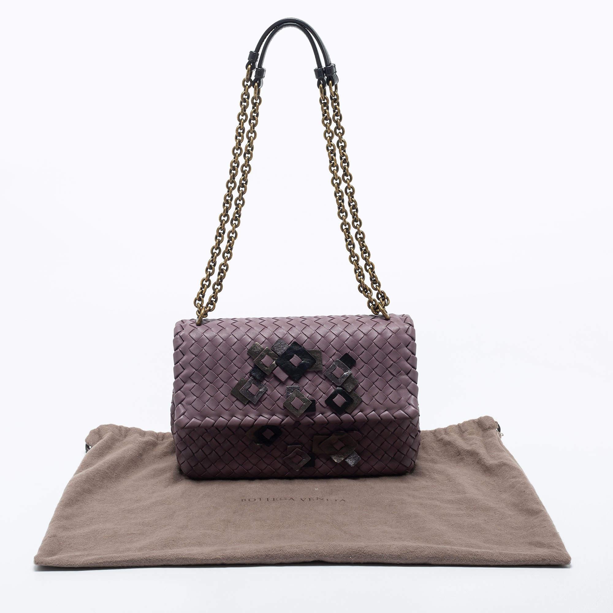 Bottega Veneta Purple Intrecciato Leather Olimpia Shoulder Bag 2