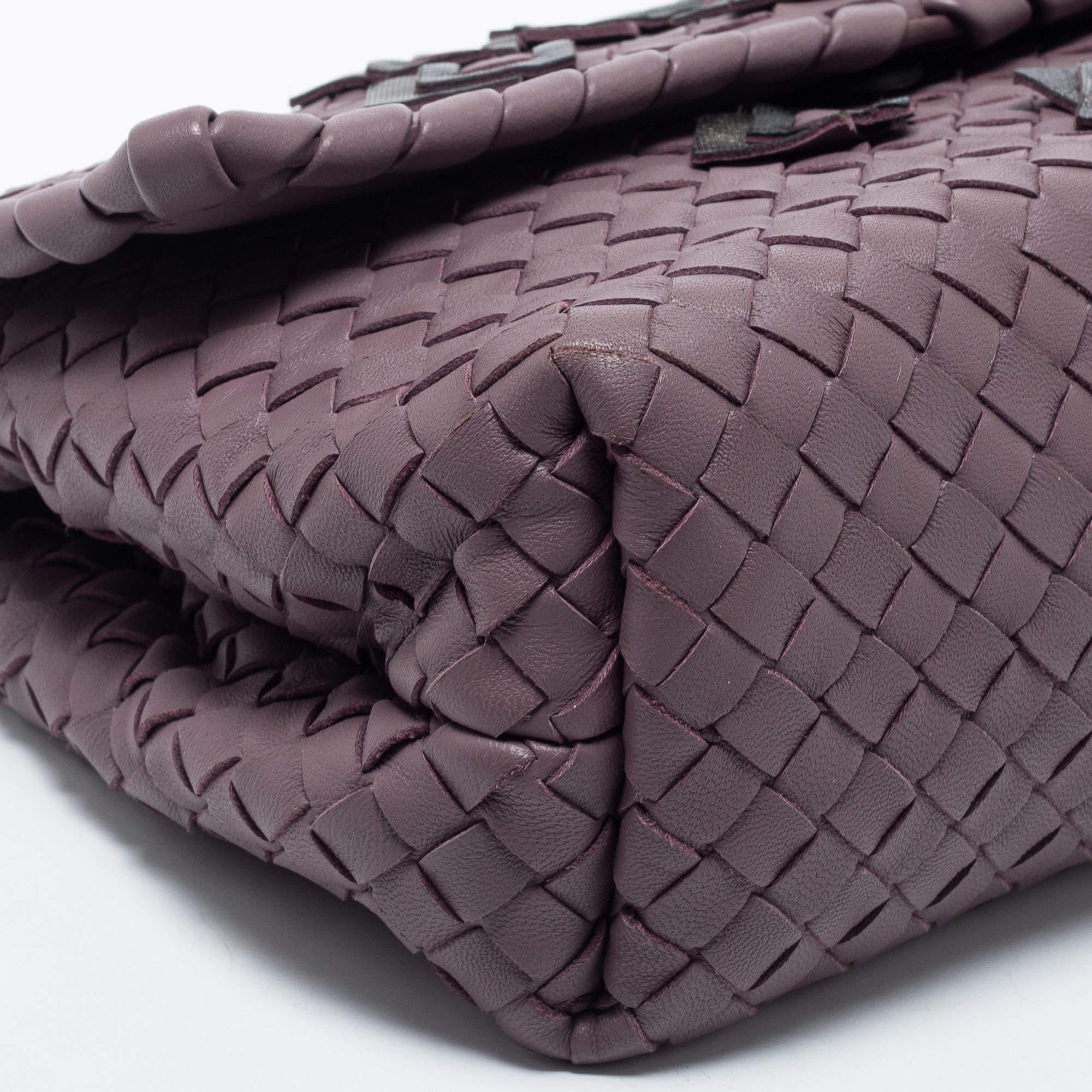 Bottega Veneta Purple Intrecciato Leather Olimpia Shoulder Bag 5