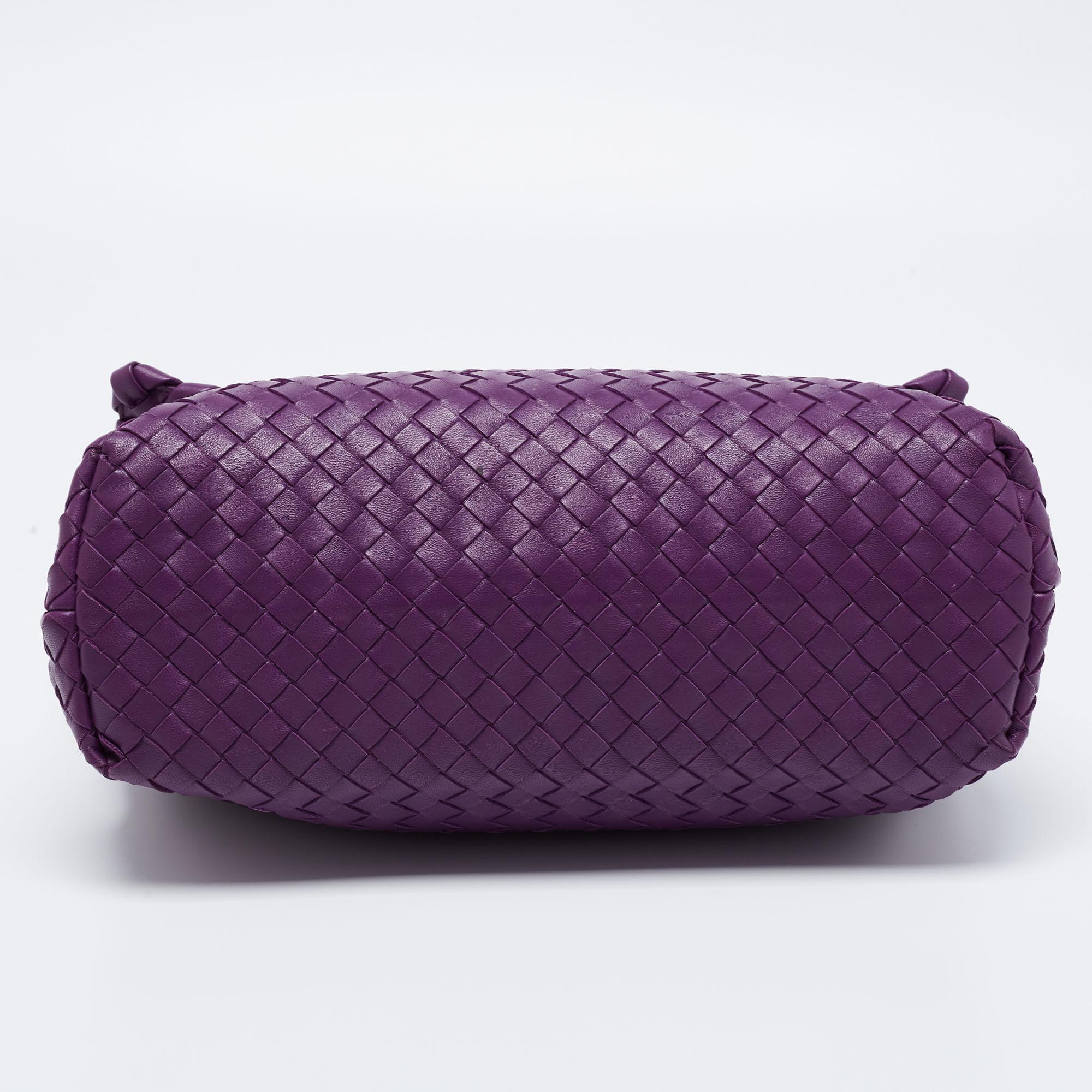 Bottega Veneta Purple Intrecciato Leather Olimpia Top Handle Bag 1