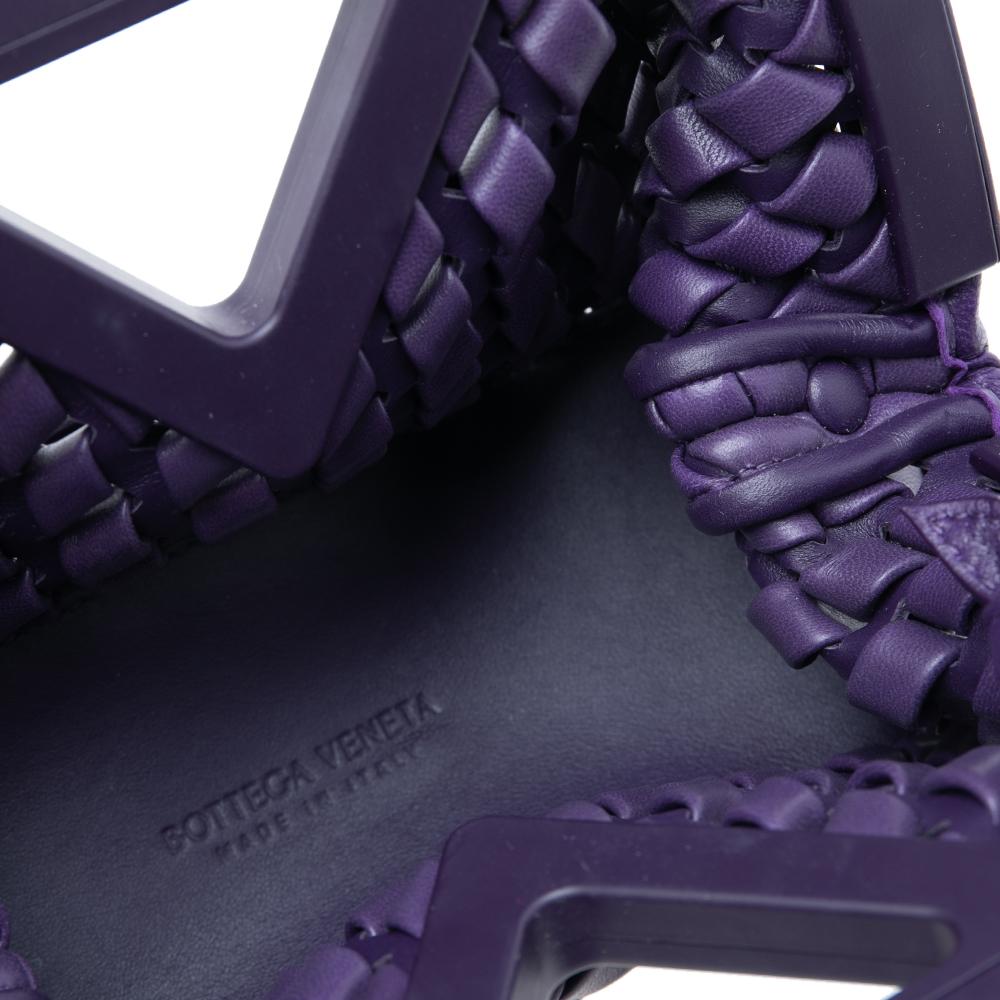 Bottega Veneta Purple Intrecciato Leather Point Shoulder Bag 2