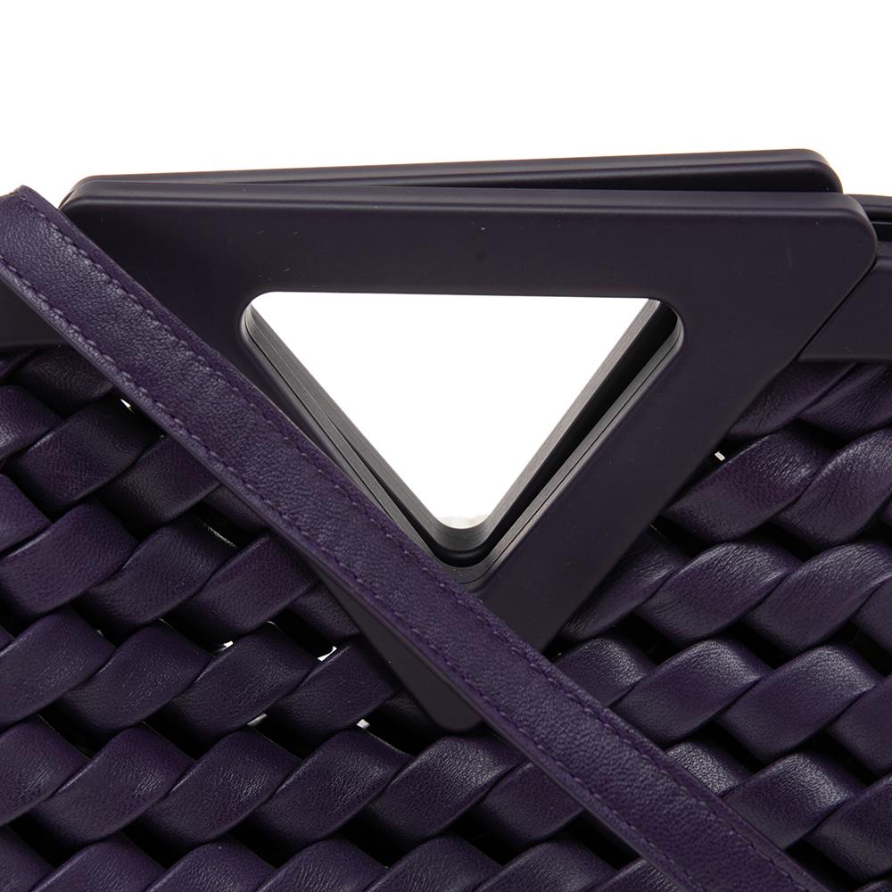 Bottega Veneta Purple Intrecciato Leather Point Shoulder Bag 1