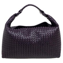 Bottega Veneta Purple Intrecciato Leather Sloane Hobo