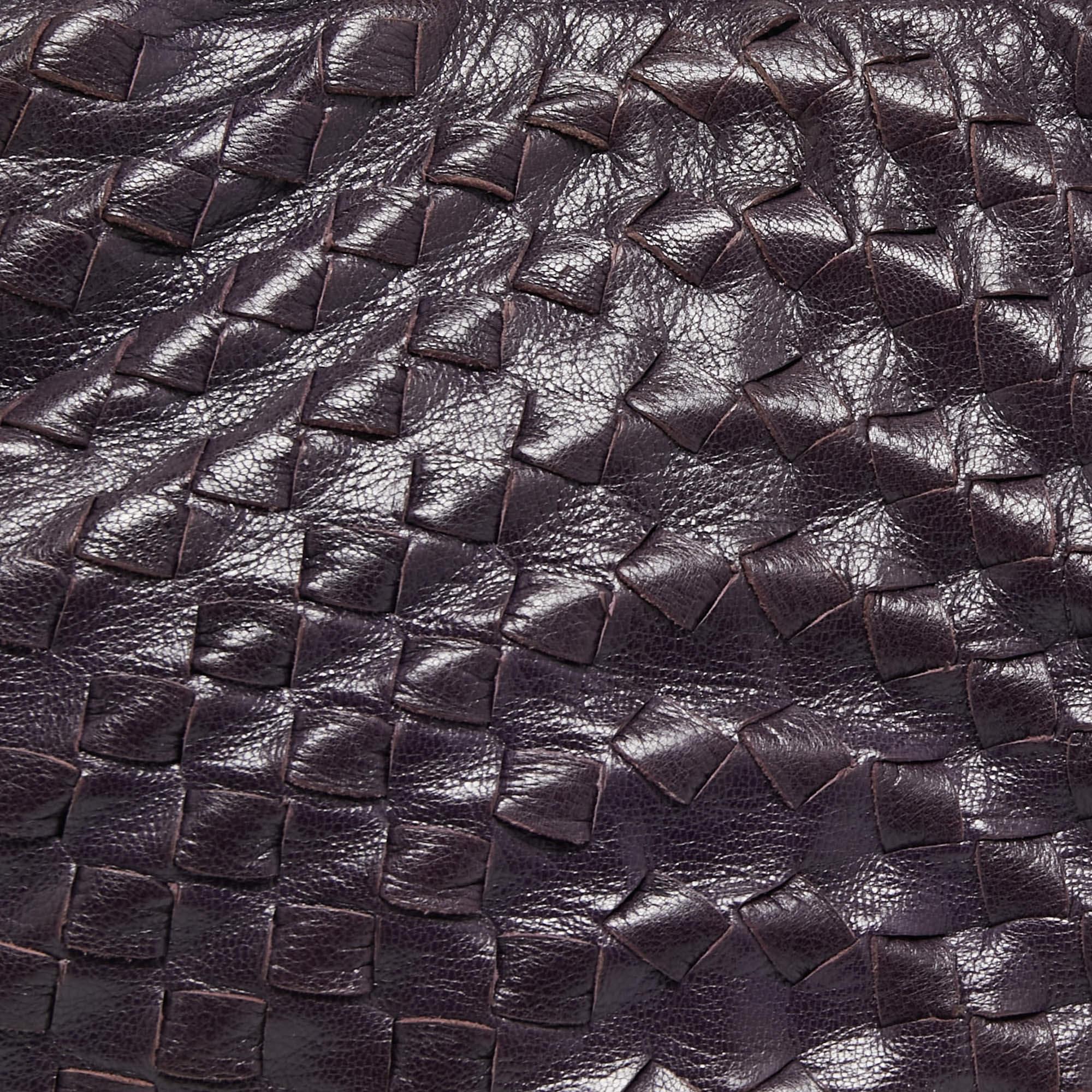 Bottega Veneta Purple Intrecciato Leather Tote 1